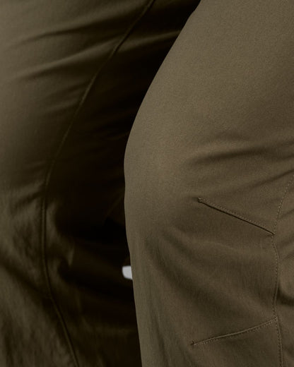 Pine Green Coloured Seeland Outdoor Stretch Trousers on White background #colour_pine-green