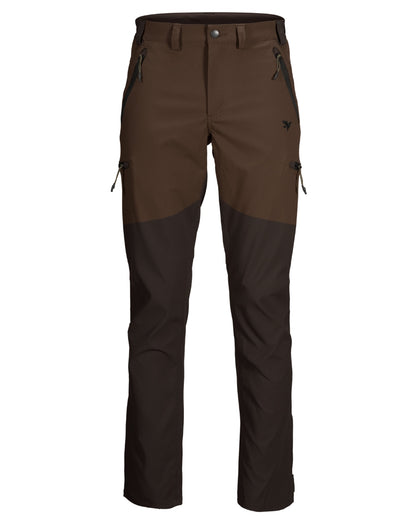 Pinecone Dark Brown Coloured Seeland Outdoor Stretch Trousers on White background #colour_pinecone-dark-brown