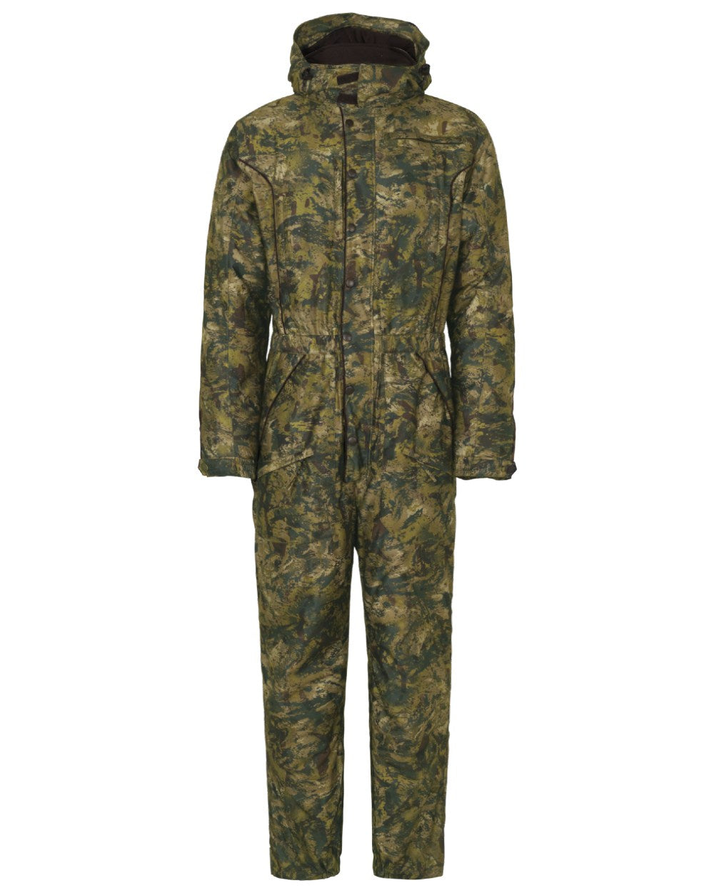 InVis Green Coloured Seeland Outthere Camo Onepiece on white background #colour_invis-green