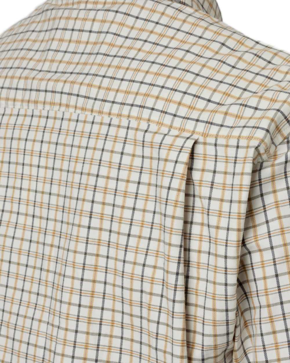 Classic Blue Classic Brown Check Coloured Seeland Oxford Shooting Shirt on white background #colour_classic-blue-classic-brown-check
