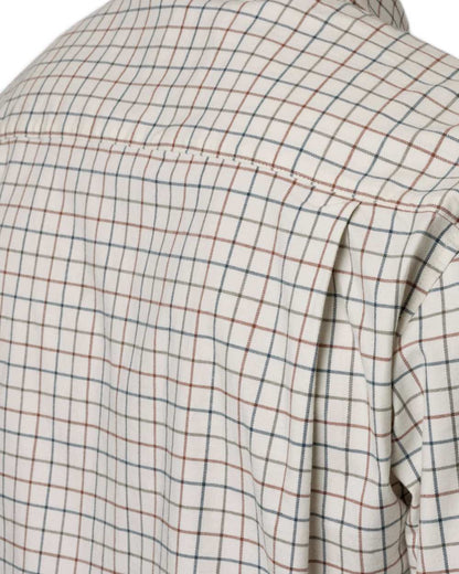 Grape Leaf Terracotta Check Coloured Seeland Oxford Shooting Shirt on white background #colour_grape-leaf-terracotta-check