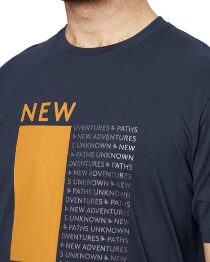 Dark Navy Coloured Seeland Path T-Shirt on white background #colour_dark-navy