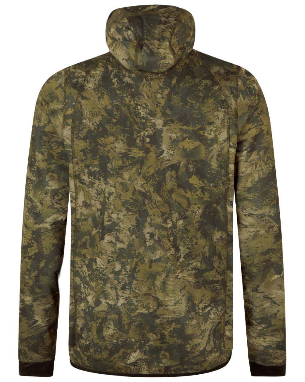 InVis Green Coloured Seeland Power Camo Fleece Jacket on white background #colour_invis-green