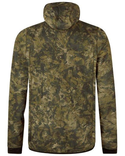 InVis Green Coloured Seeland Power Camo Fleece Jacket on white background #colour_invis-green