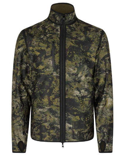 Light Pine InVis Green Coloured Seeland Rogue Reversible Fleece Jacket on white background #colour_light-pine-invis-green