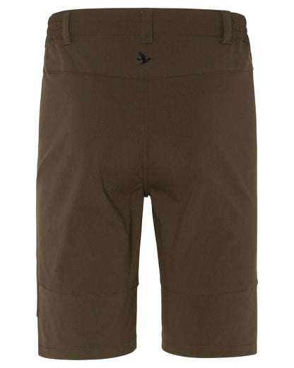 Pine Green Coloured Seeland Rowan Stretch Shorts on White background #colour_pine-green