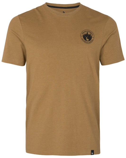 Antique Bronze Melange Coloured Seeland Saker T-Shirt on white background #colour_antique-bronze-melange