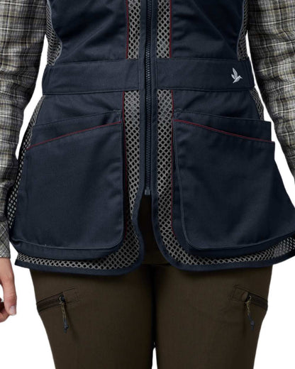 Classic Blue Coloured Seeland Skeet II Lady Waistcoat on White background #colour_classic-blue