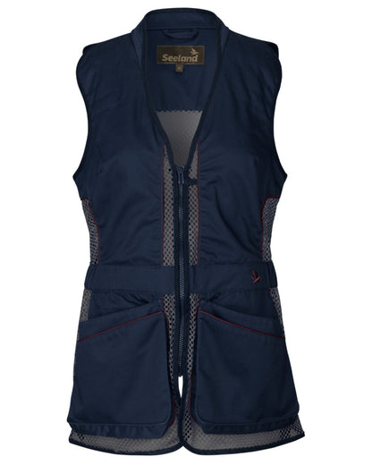 Classic Blue Coloured Seeland Skeet II Lady Waistcoat on White background #colour_classic-blue