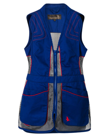 Sodalite Blue Coloured Seeland Skeet II Lady Waistcoat on White background #colour_sodalite-blue