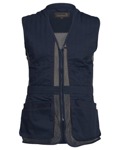 Classic Blue coloured Seeland Skeet II Waistcoat on white background #colour_classic-blue
