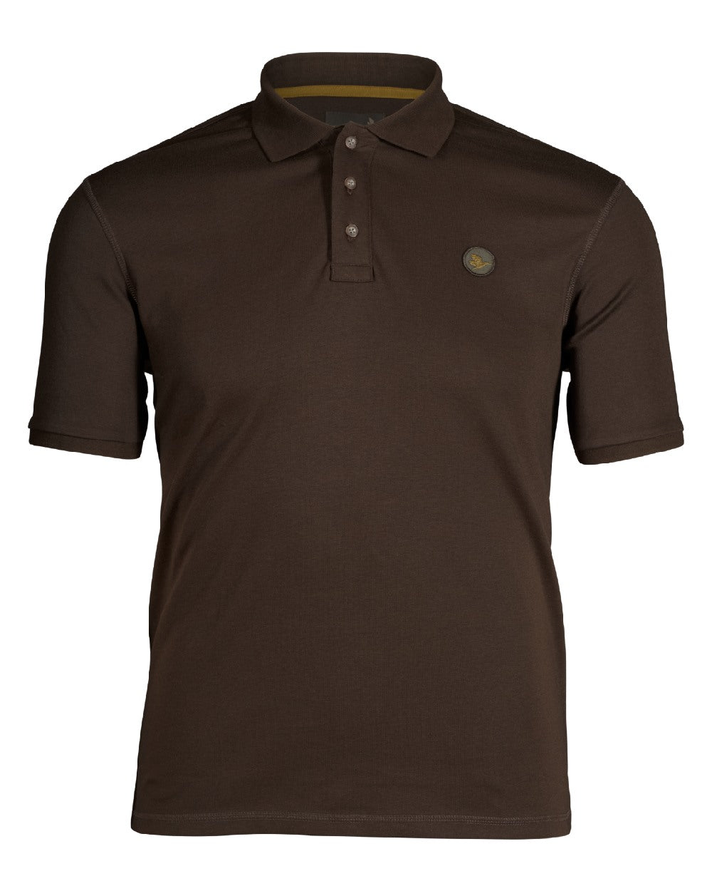 Brown Coloured Seeland Skeet Polo Shirt on White background #colour_brown