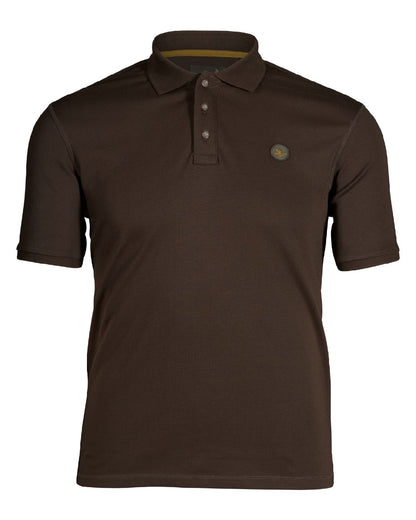 Brown Coloured Seeland Skeet Polo Shirt on White background #colour_brown