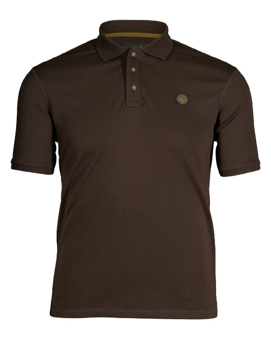 Brown Coloured Seeland Skeet Polo Shirt on White background #colour_brown