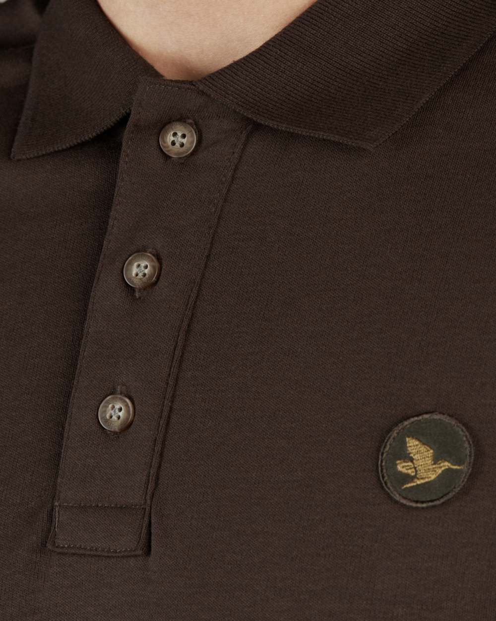 Brown Coloured Seeland Skeet Polo Shirt on White background #colour_brown