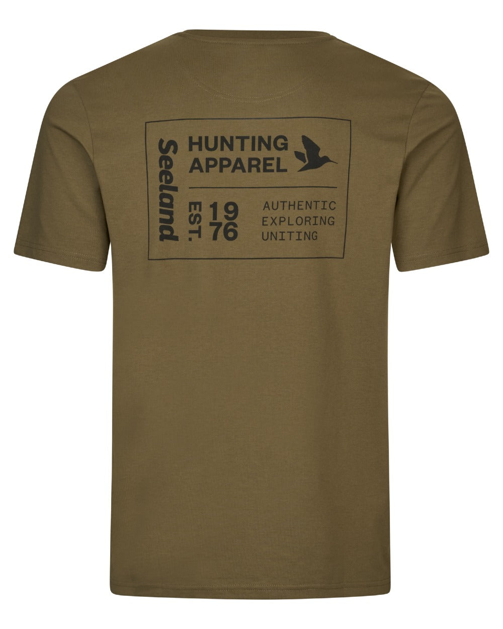 Military Olive Coloured Seeland Striker T-Shirt on white background #colour_military-olive