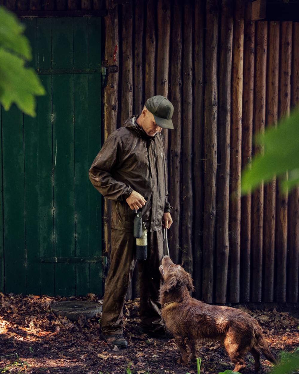 Pine Green Coloured Seeland Taxus Rain Set on outdoor background #colour_pine-green