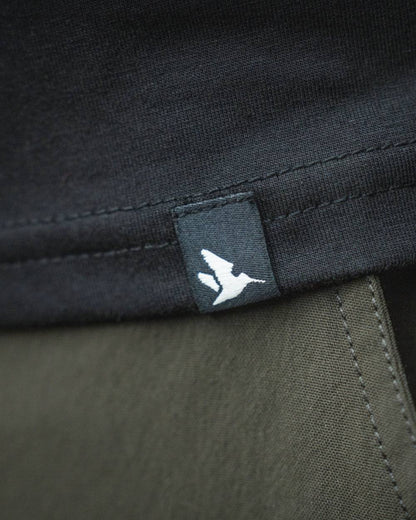 Black coloured Seeland Territory T-Shirt on white background #colour_black