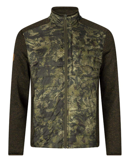 Camo Coloured Seeland Theo Hybrid Jacket on white background #colour_camo
