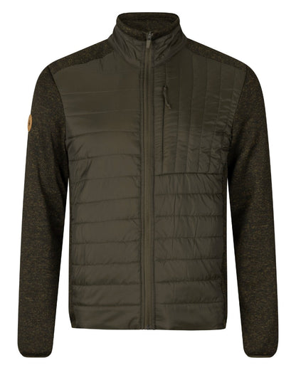 Pine Green Coloured Seeland Theo Hybrid Jacket on white background #colour_pine-green