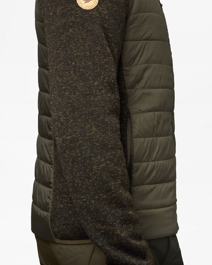 Pine Green Coloured Seeland Theo Hybrid Jacket on white background #colour_pine-green