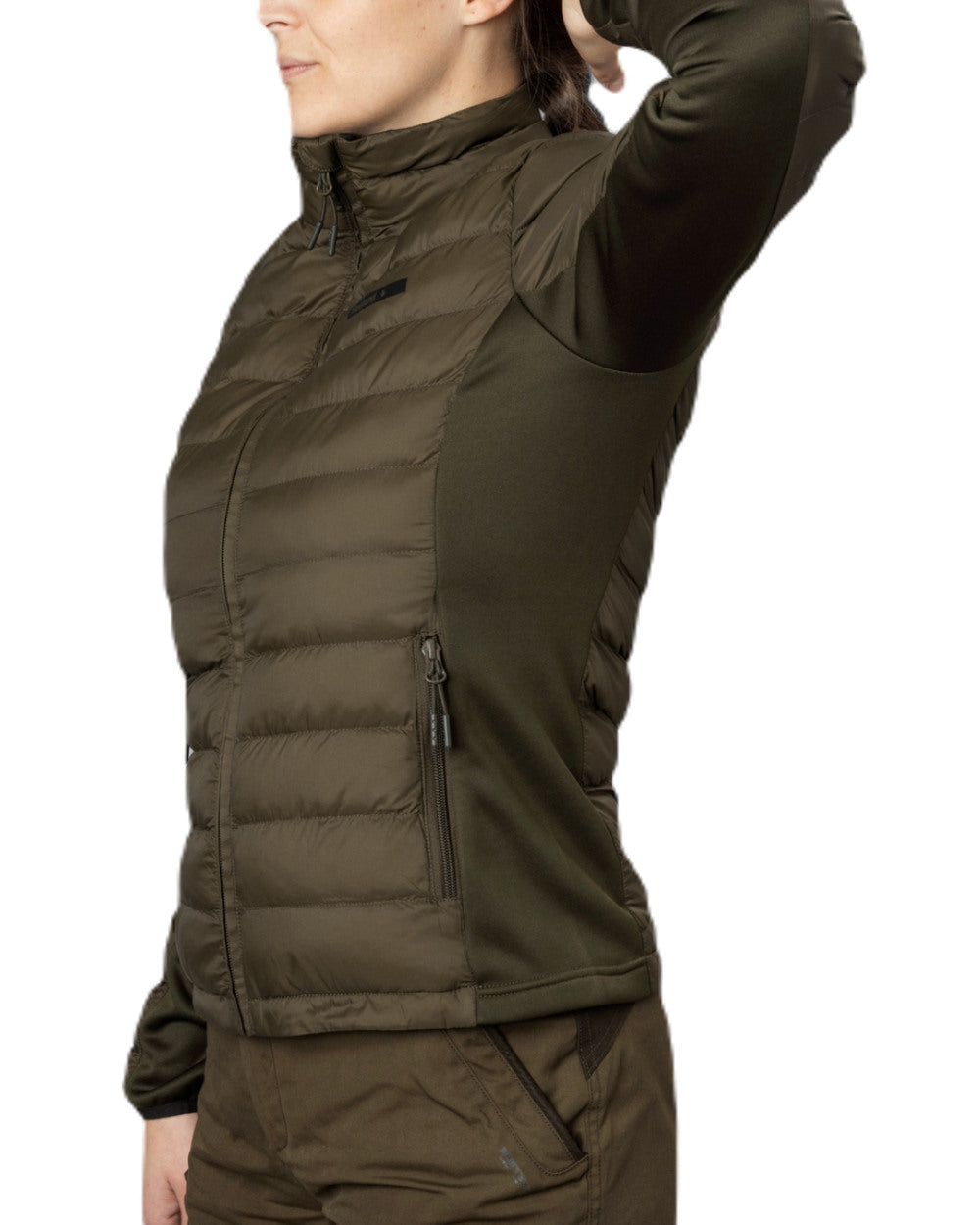 Pine Green Coloured Seeland Therma Jacket on white background #colour_light-pine