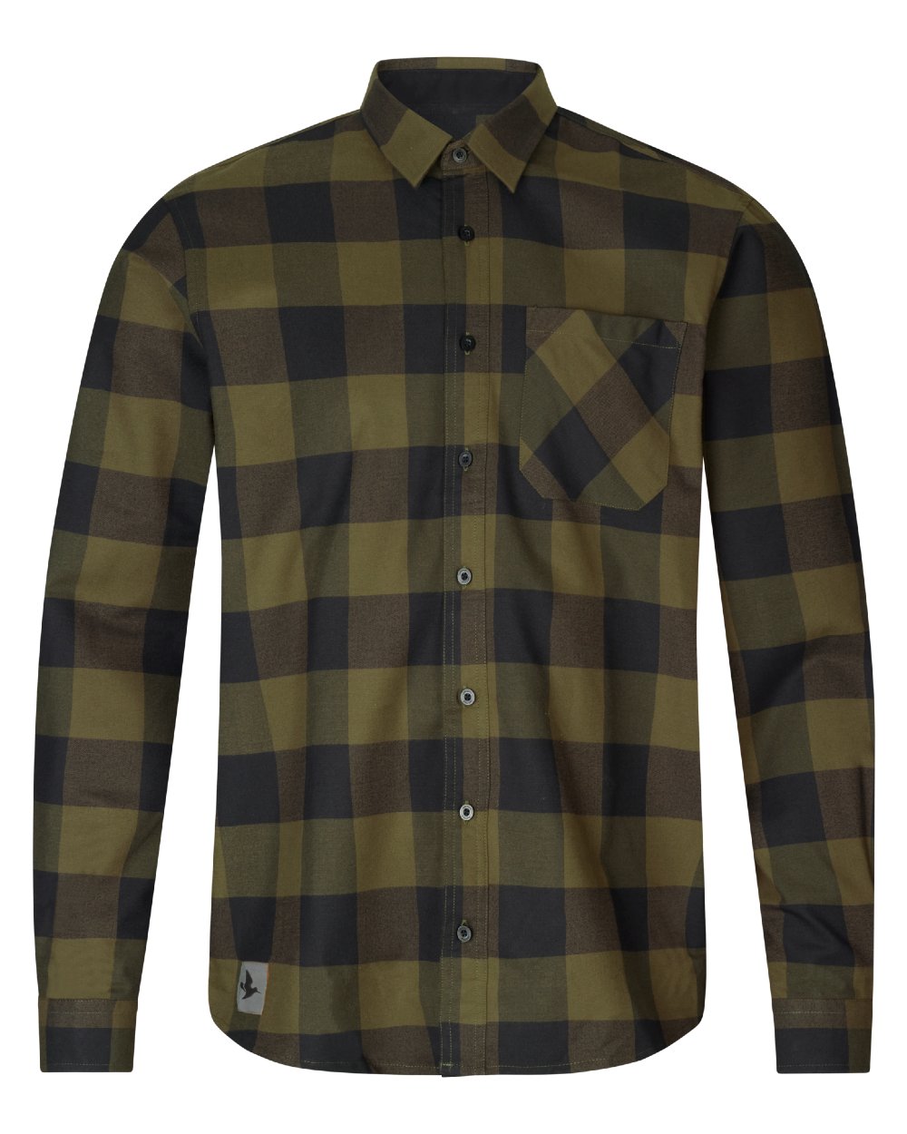 Green Check Coloured Seeland Toronto Shirt on White background #colour_green-check