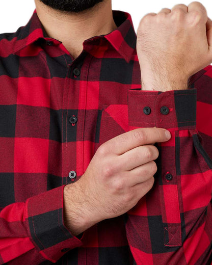 Red Check Coloured Seeland Toronto Shirt on White background #colour_red-check