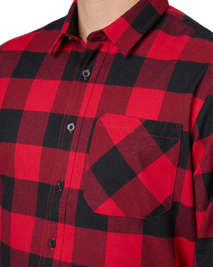 Red Check Coloured Seeland Toronto Shirt on White background #colour_red-check