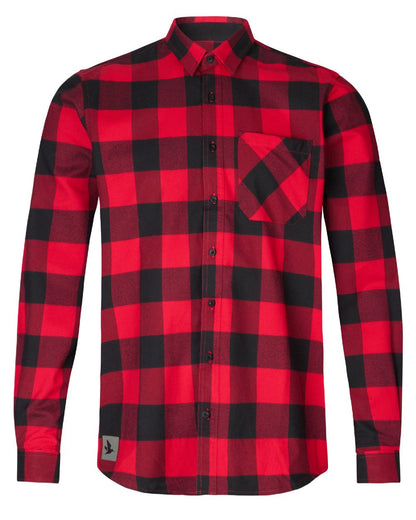 Red Check Coloured Seeland Toronto Shirt on White background #colour_red-check