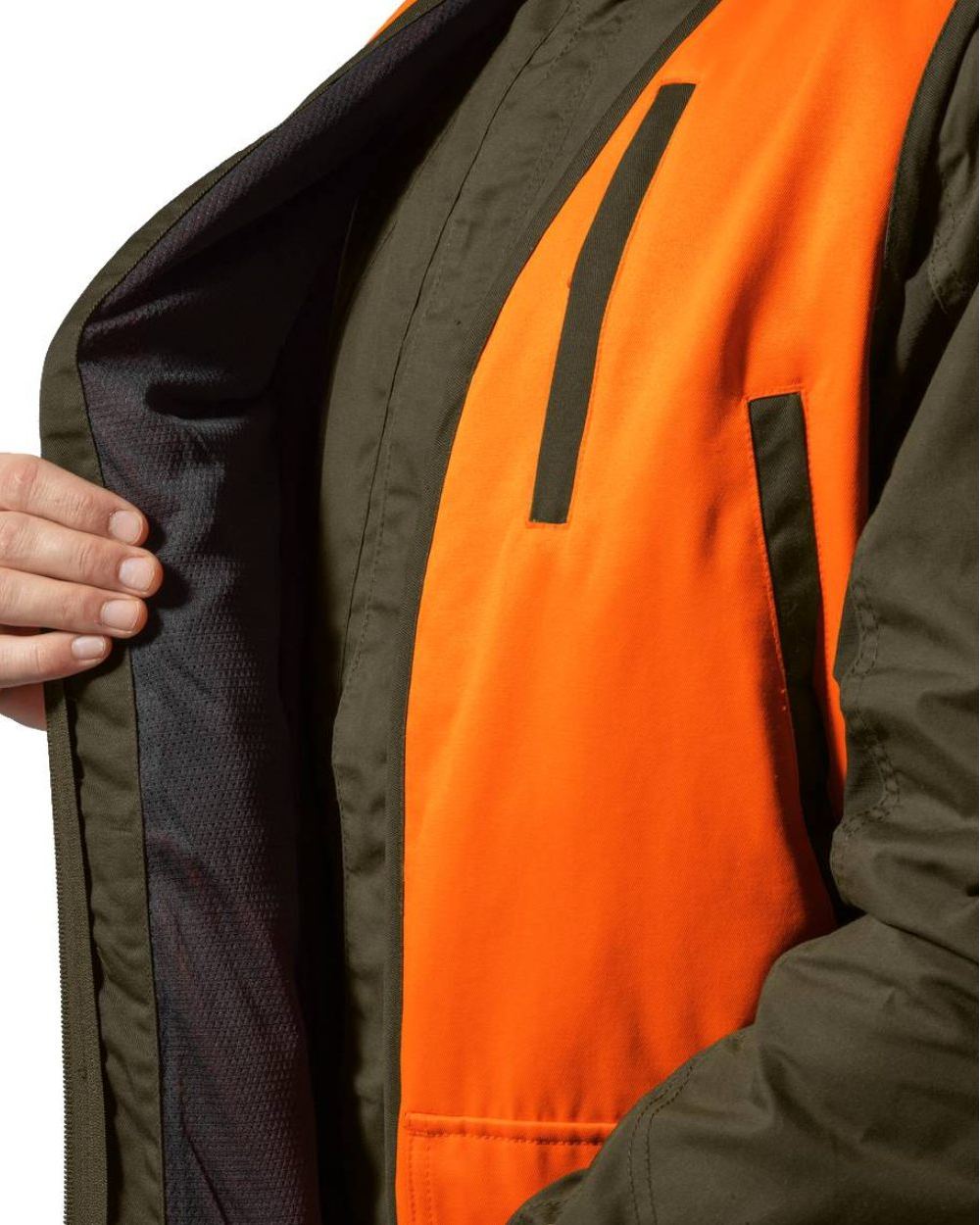 Hi-Vis Orange Coloured Seeland Travo Waistcoat on white background #colour_hi-vis-orange