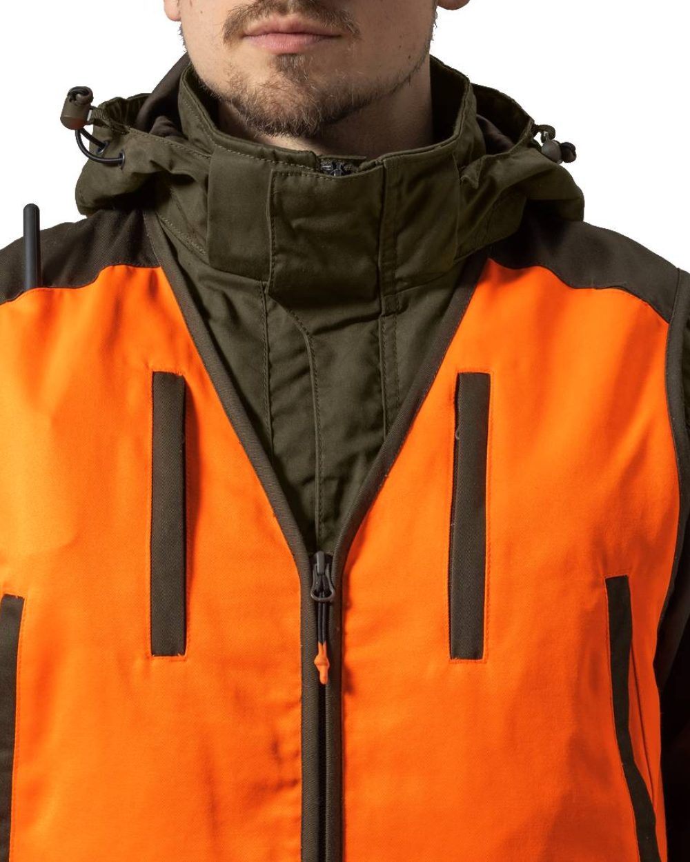 Hi-Vis Orange Coloured Seeland Travo Waistcoat on white background #colour_hi-vis-orange