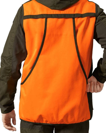 Hi-Vis Orange Coloured Seeland Travo Waistcoat on white background #colour_hi-vis-orange