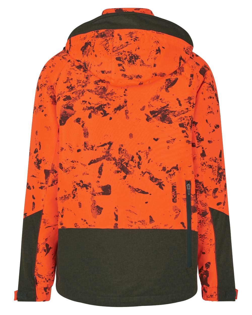 Orange Blaze InVis MPC coloured Seeland Trax Blaze Jacket on white background #colour_orange-blaze-invis-mpc
