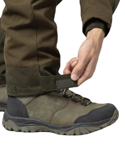 Light Pine Coloured Seeland Trax Trousers on white background #colour_light-pine