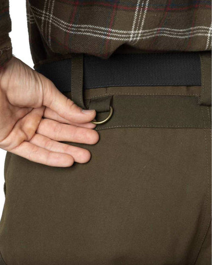 Light Pine Coloured Seeland Trax Trousers on white background #colour_light-pine