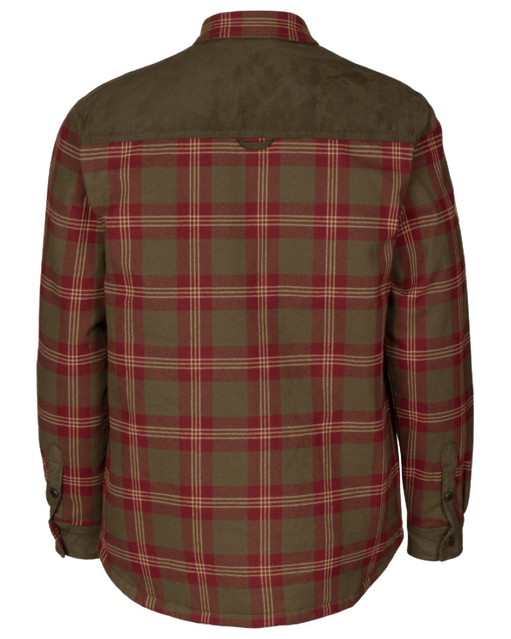 Red Check coloured Seeland Vancouver Shirt on white background #colour_red-check