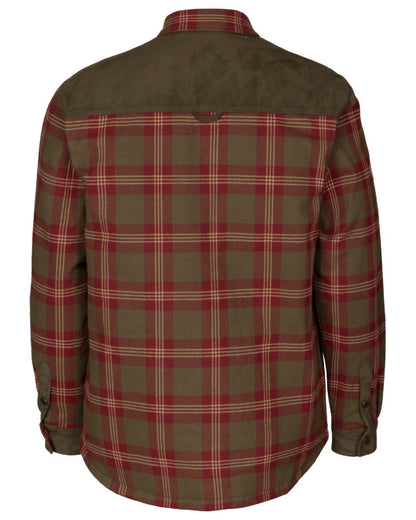 Red Check coloured Seeland Vancouver Shirt on white background #colour_red-check