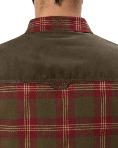 Red Check Coloured Seeland Vancouver Shirt on white background #colour_red-check