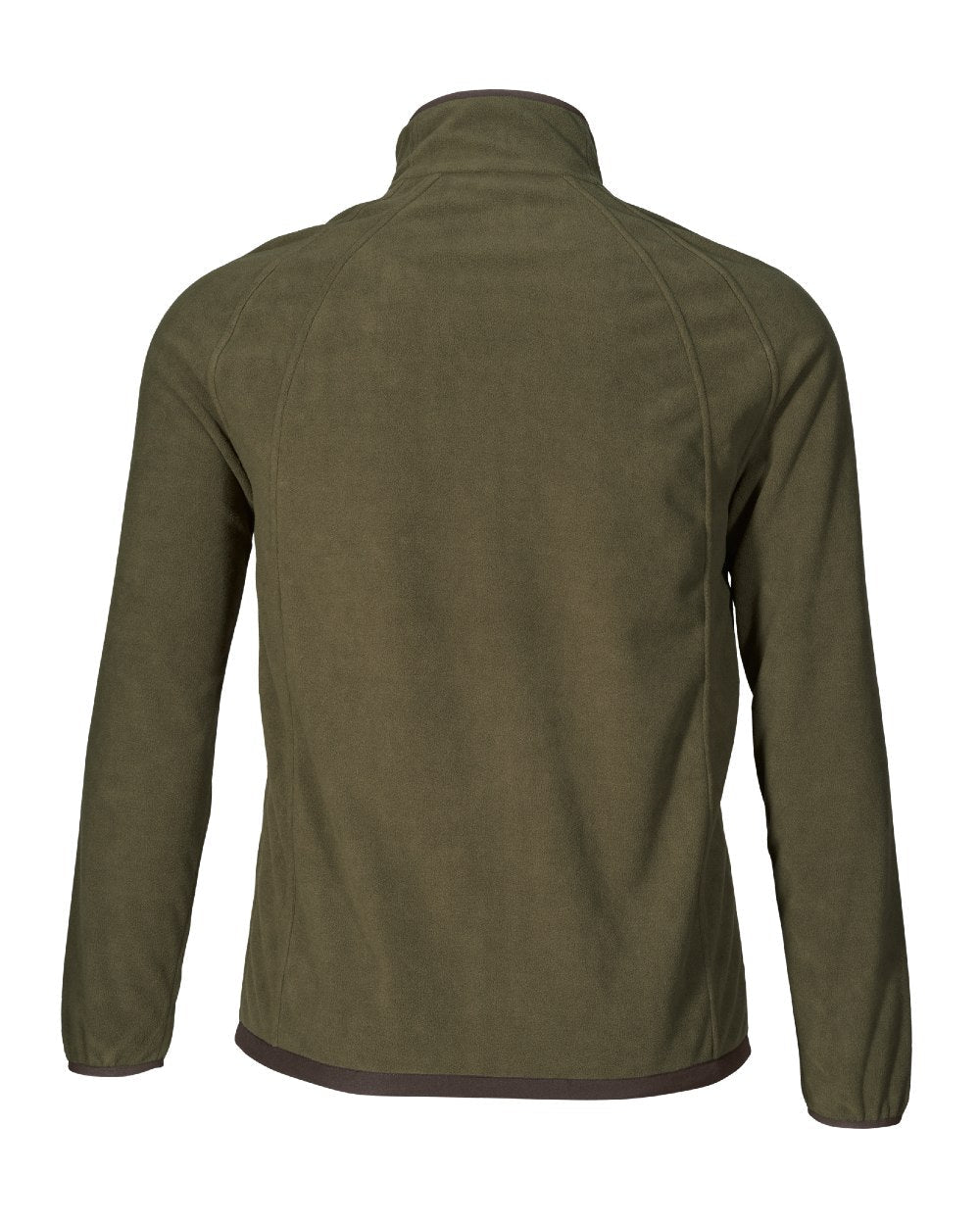 Pine Green InVis Orange Blaze Coloured Seeland Vantage Reversible Fleece Jacket on white background #colour_pine-green-invis-orange-blaze