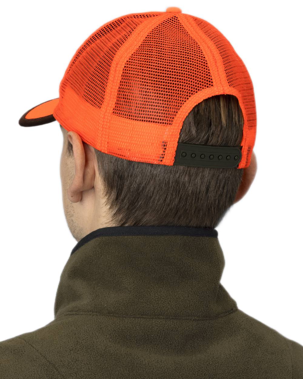 Orange Blaze coloured Seeland Venture Rover Cap on white background #colour_orange-blaze