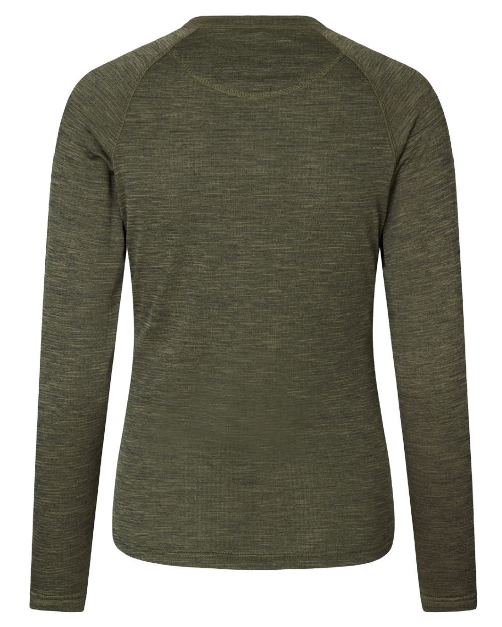 Pine Green Coloured Seeland Womens Active Long Sleeve T-Shirt on white background #colour_pine-green