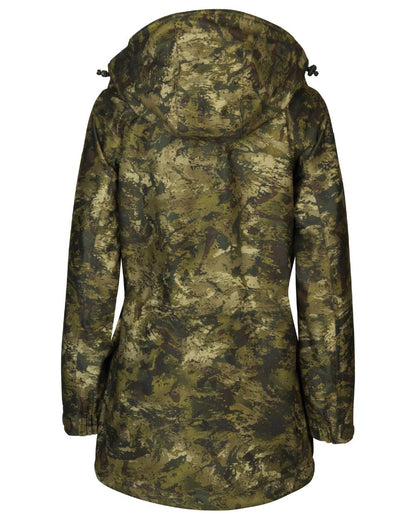 InVis MPC Green Coloured Seeland Womens Avail Camo Jacket on white background #colour_invis-mpc-green