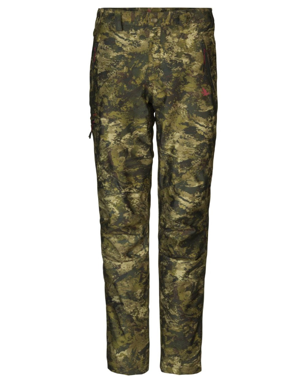 InVis MPC Green Coloured Seeland Womens Avail Camo Trousers on white background #colour_invis-mpc-green