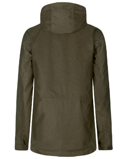 Pine Green Melange Coloured Seeland Womens Avail Jacket on white background #colour_pine-green-melange
