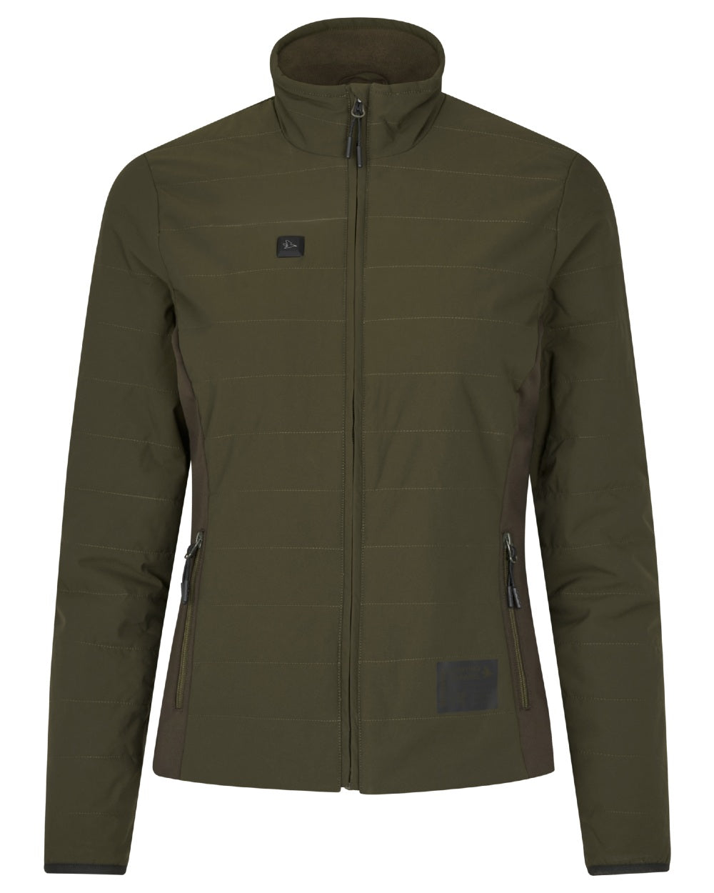 Pine Green Coloured Seeland Womens Celsius Aia Heat Jacket on white background #colour_pine-green