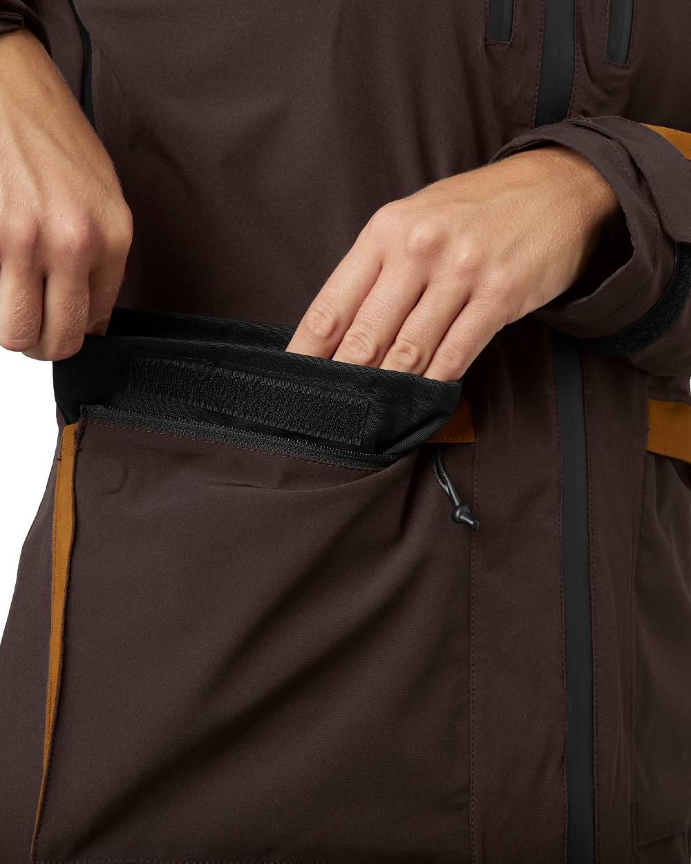 Dark Brown Coloured Seeland Womens Dog Active Jacket on white background #colour_dark-brown