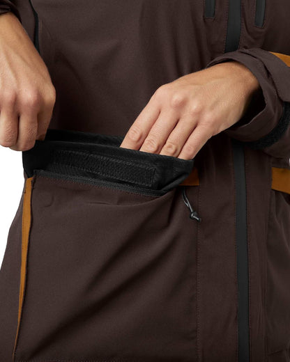 Dark Brown Coloured Seeland Womens Dog Active Jacket on white background #colour_dark-brown