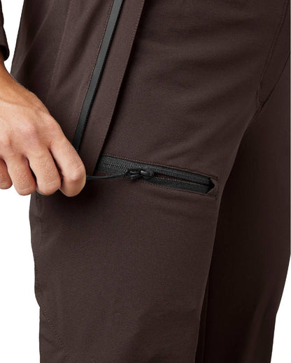 Dark Brown Coloured Seeland Womens Dog Active Trousers on white background #colour_dark-brown