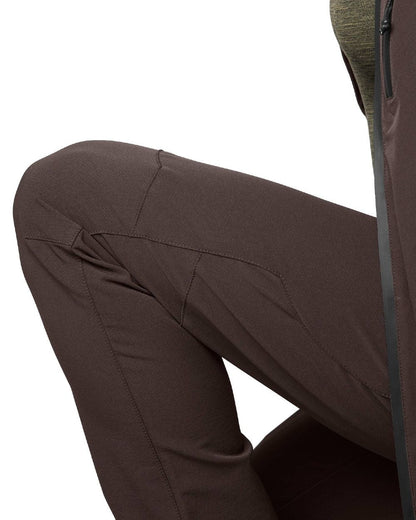 Dark Brown Coloured Seeland Womens Dog Active Trousers on white background #colour_dark-brown